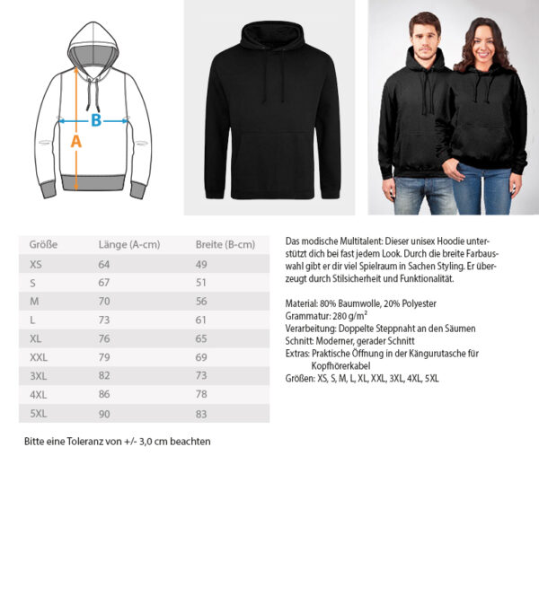 Rock am Bach 2023 Titel+Rocky  - Unisex Kapuzenpullover Hoodie – Bild 45