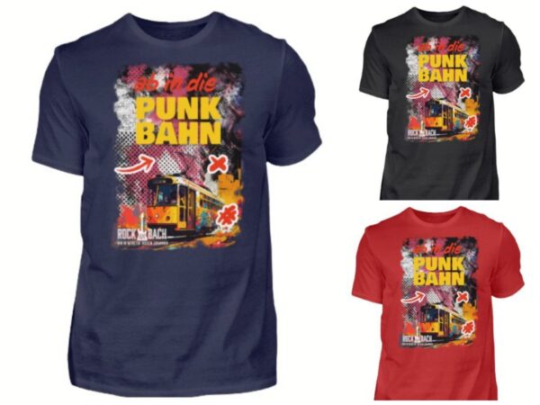 Punk-Bahn T-Shirt rot – Bild 2